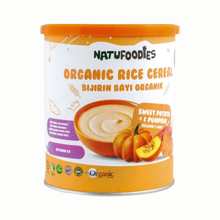 Natufoodies Organic Rice Cereal 200g - Sweet Potato & Pumpkin