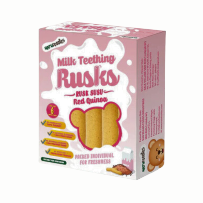 Natufoodies Milk Teething Rusks 90g - Quinoa