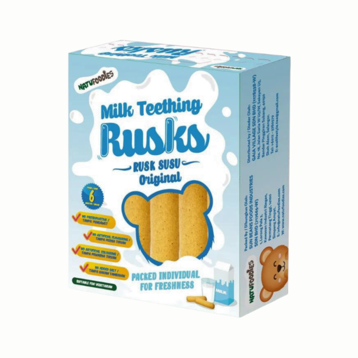 Natufoodies Milk Teething Rusks 90g - Original