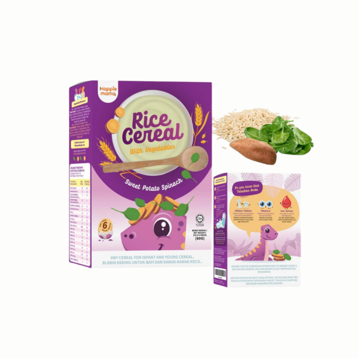 Happie Mama Baby Rice Cereal 75g - Sweet Potato Spinach