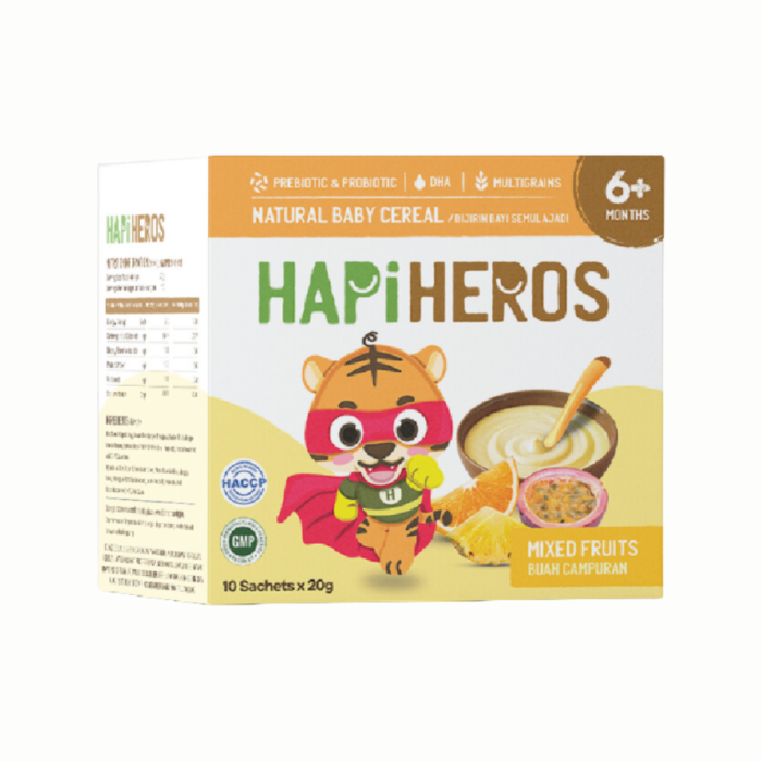 HapiHeros Natural Baby Cereal 200g - Mixed Fruit