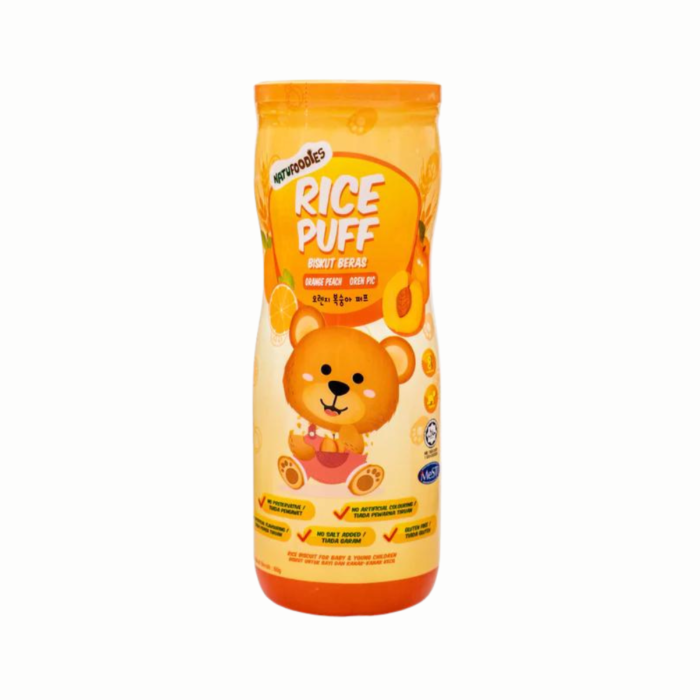 Natufoodies Rice Puff 60g - Orange Peach