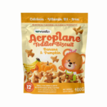 Natufoodies Aeroplane Toddler Biscuit 100g - Banana & Pumpkin