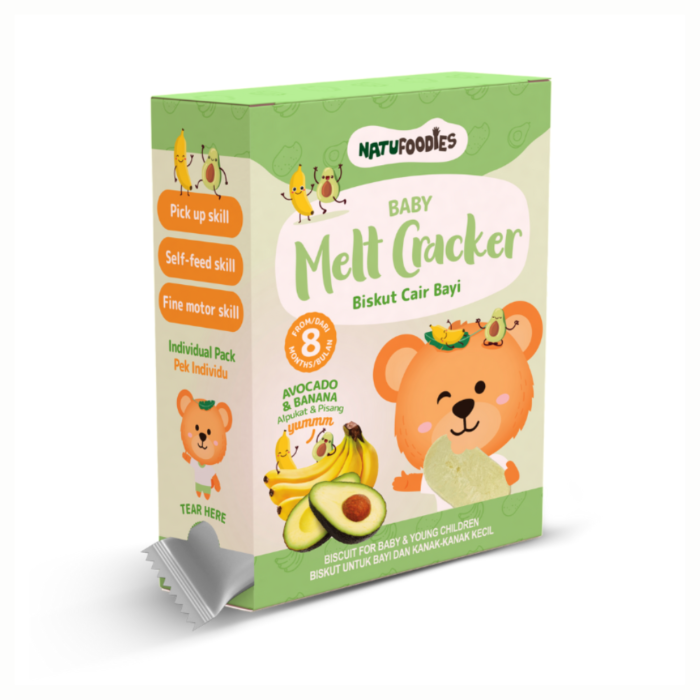 Natufoodies Baby Melt Crackers 18g - Avocado & Banana