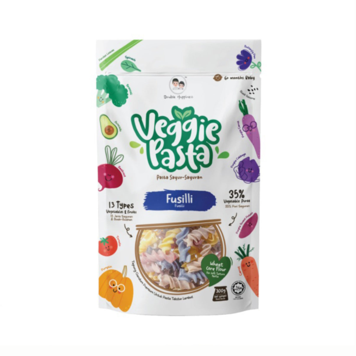 Double Happiness Veggie Pasta 100g - Fusilli