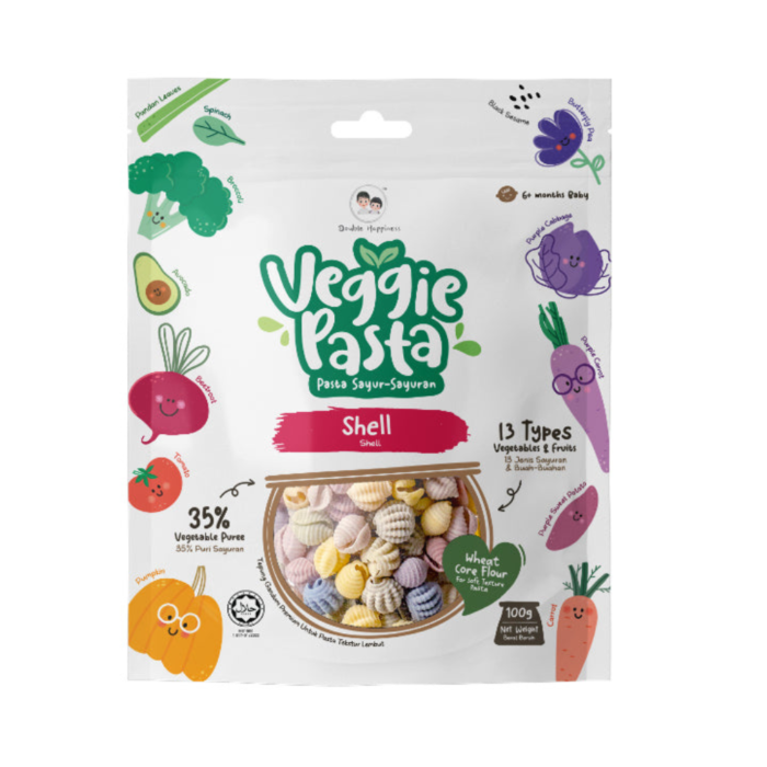 Double Happiness Veggie Pasta 100g - Shell