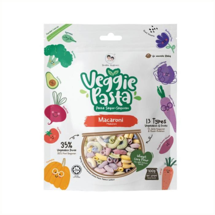 Double Happiness Veggie Pasta 100g - Macaroni