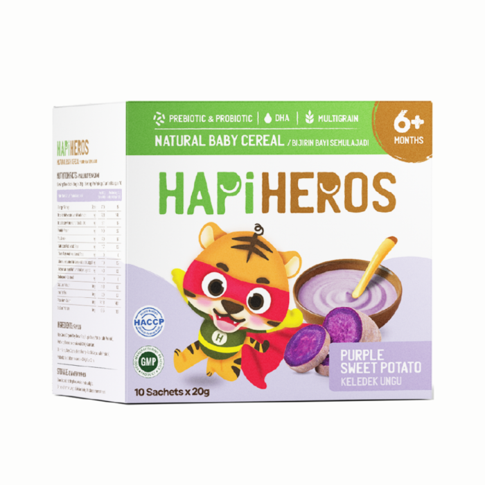 HapiHeros Natural Baby Cereal 200g - Purple Sweet Potato