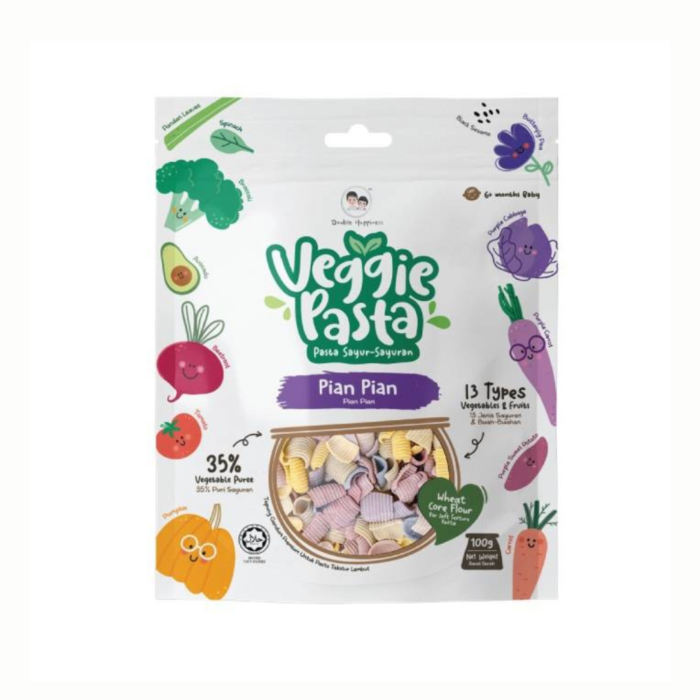 Double Happiness Veggie Pasta 100g - Pian Pian