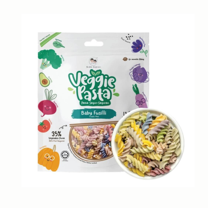 Double Happiness Veggie Pasta 100g - Baby Fusilli