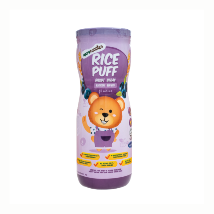 Natufoodies Rice Puff 60g - Blueberry